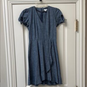 J. Crew Factory Blue V-Neck Dress size 0